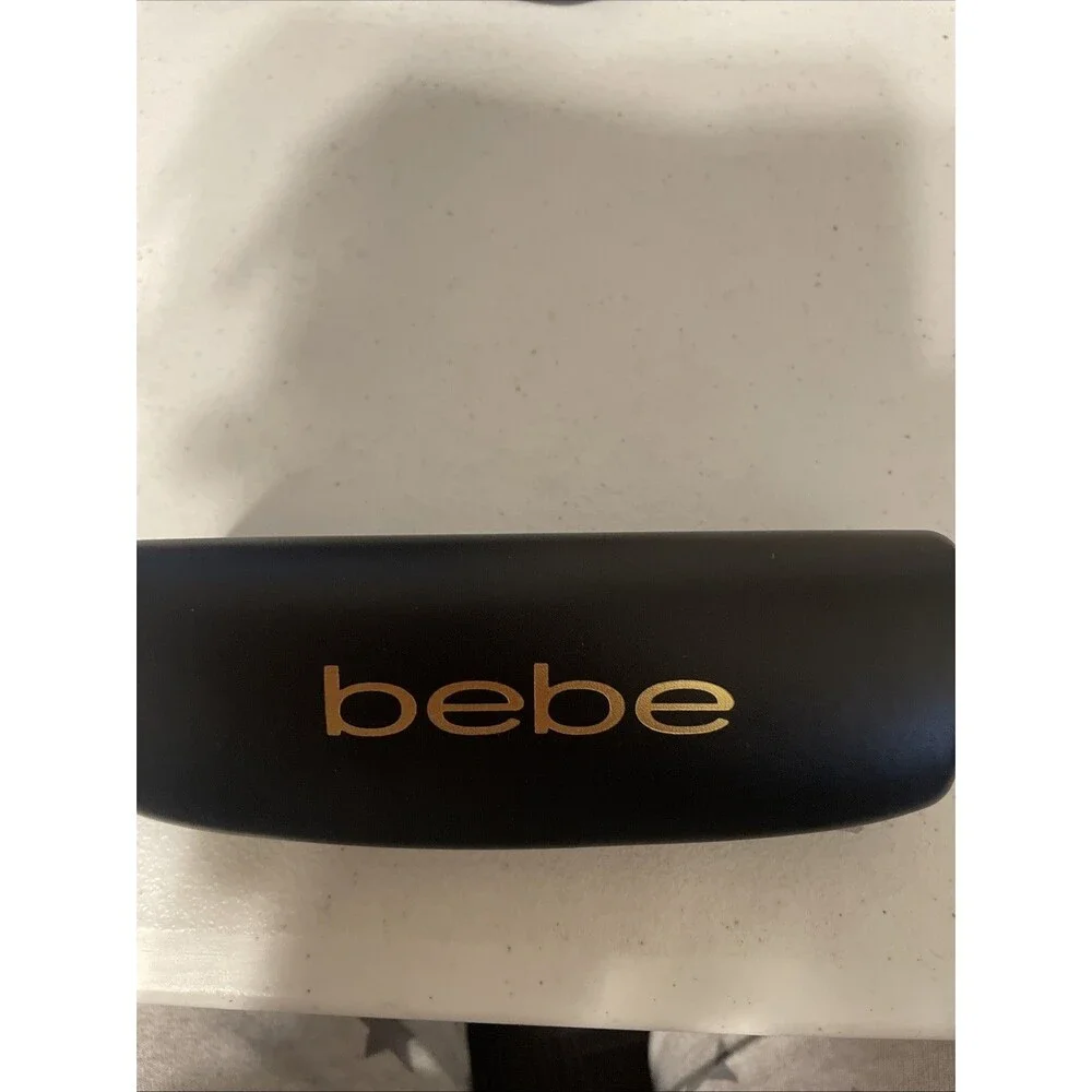 Bebe Eyeglasses Frames BB5185 100 Black Rectangle Rim Floral